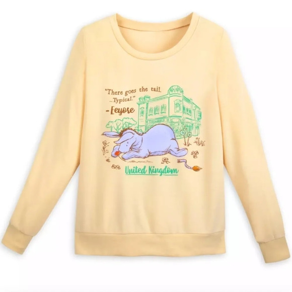 Disney Resort Winnie The Pooh United Kingdom "Typical" Sweatshirt Size Medium‎ - Picture 1 of 4